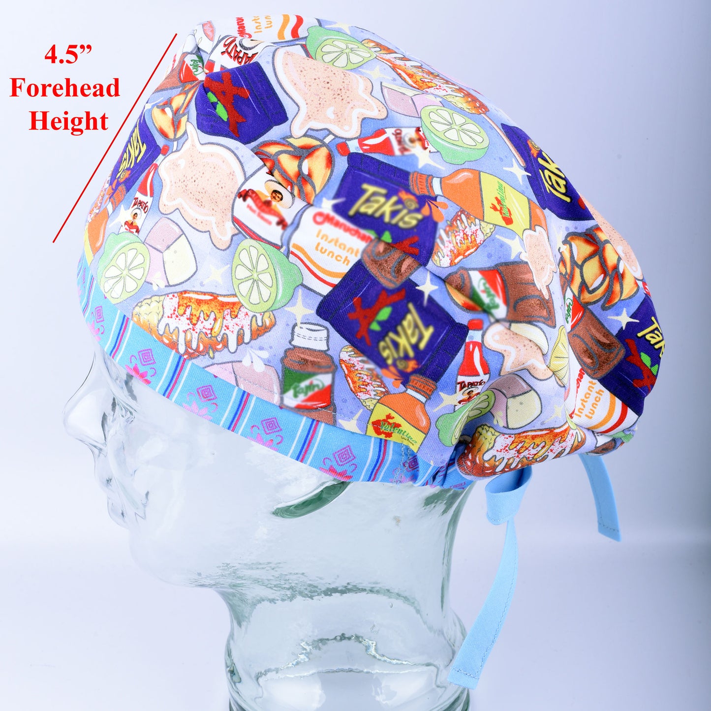 Spicy Snacks Tie Back Scrub Cap