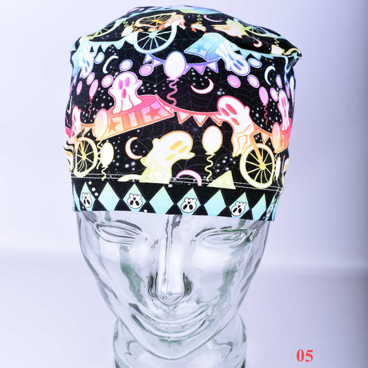 Spooky Ghosts Scrub Cap