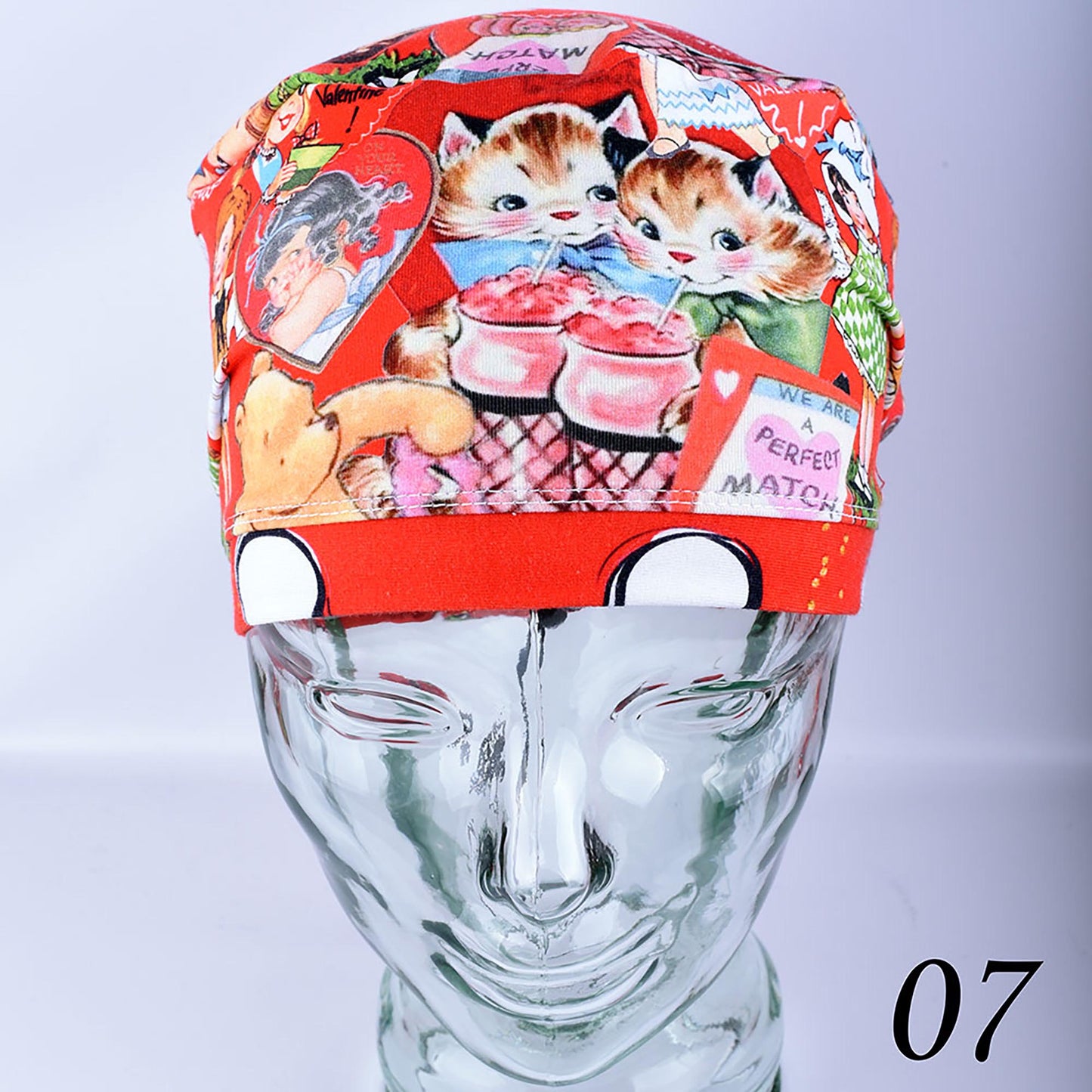 Vintage Valentine Scrub Cap