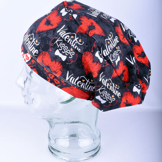 Valentine Kiss Scrub Cap