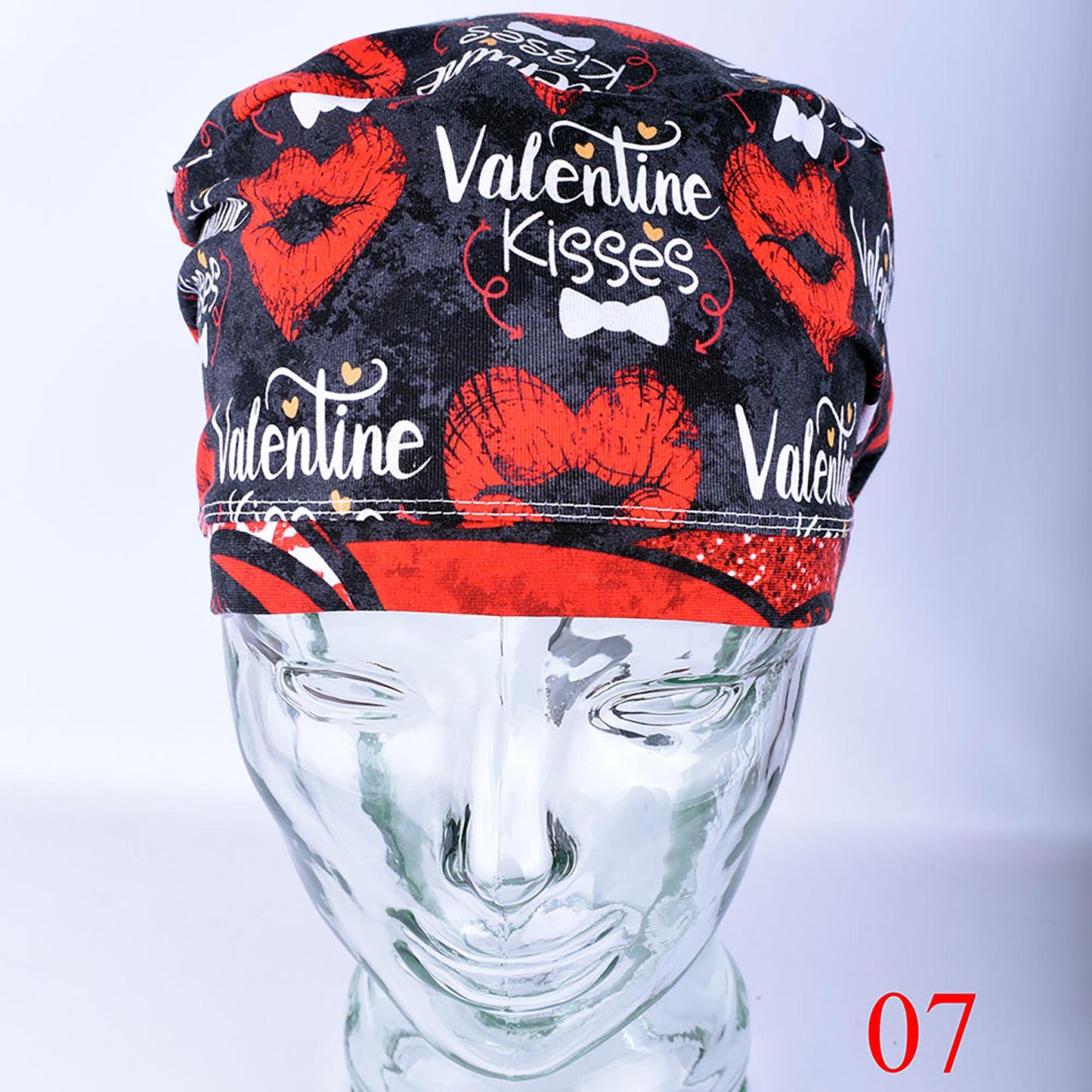 Valentine Kiss Scrub Cap
