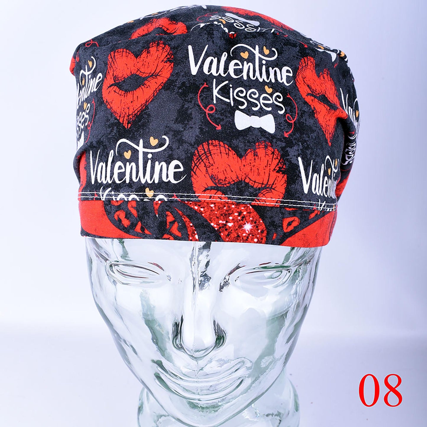 Valentine Kiss Scrub Cap