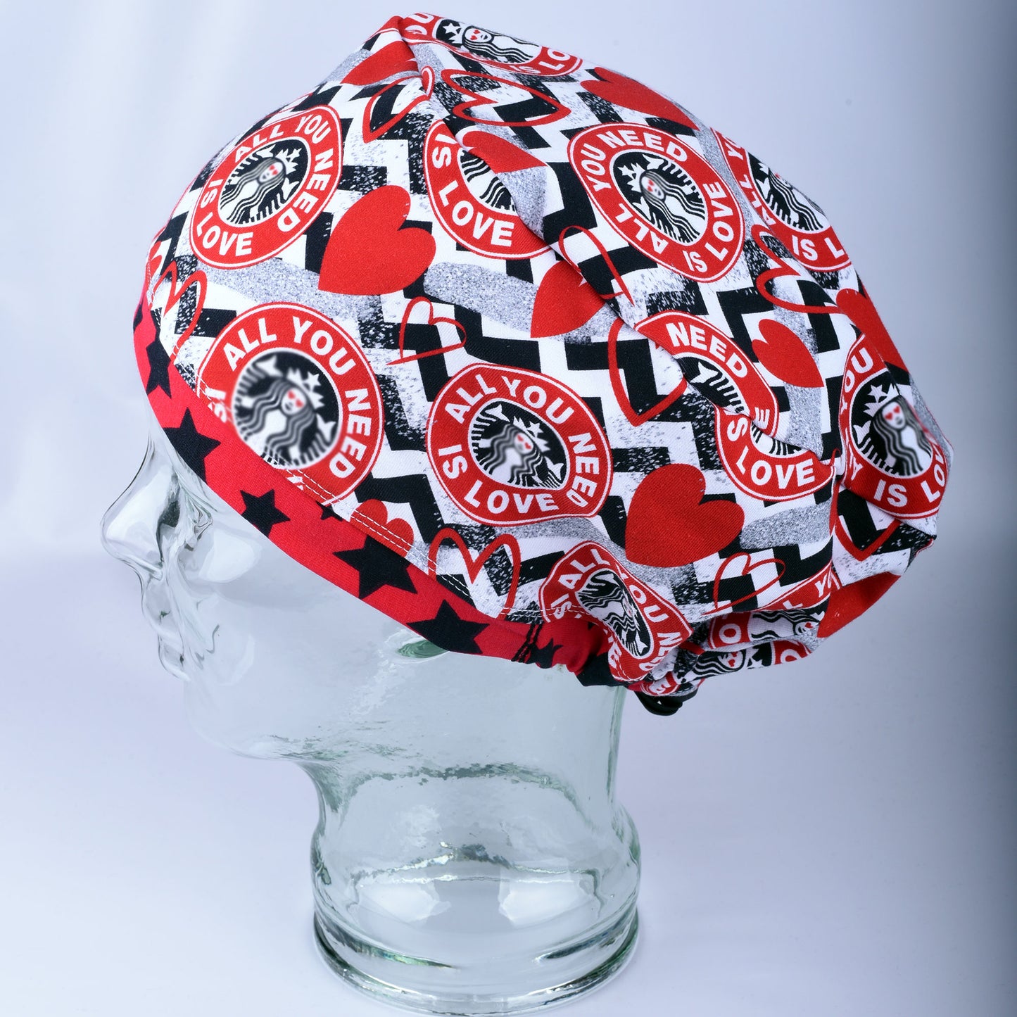Valentine Love Scrub Cap