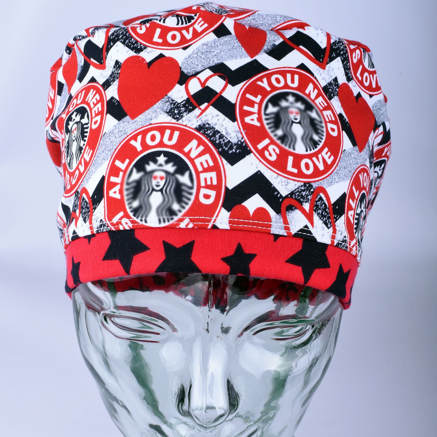 Valentine Love Scrub Cap