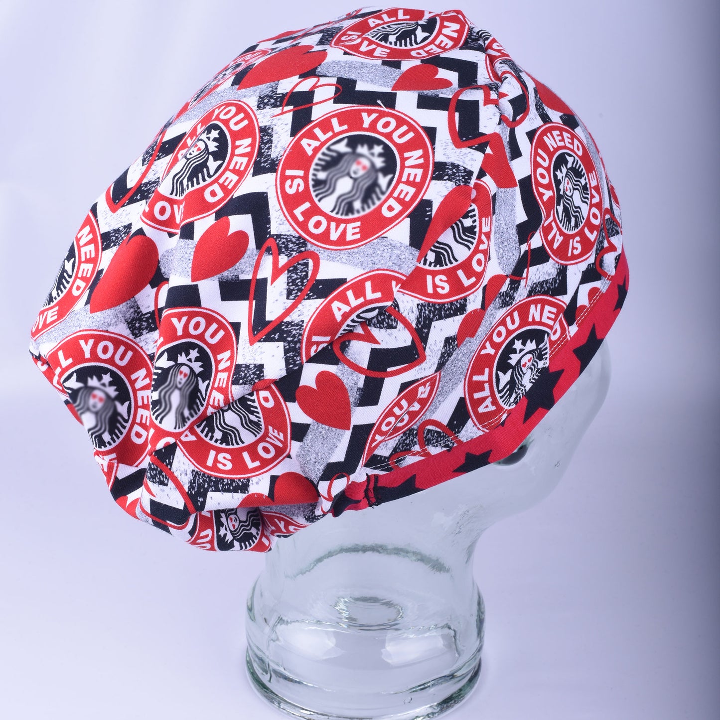 Valentine Love Scrub Cap