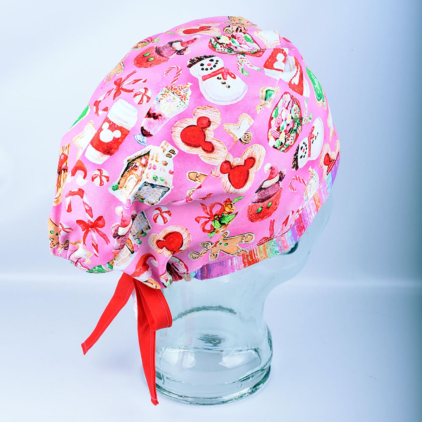 Xmas Snacks Tie Back Scrub Cap