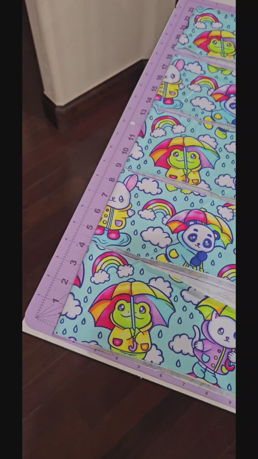 Demonstration of the no-slip fit and 4-way stretch of the Rainy Days Euro-style healthcare headwear.