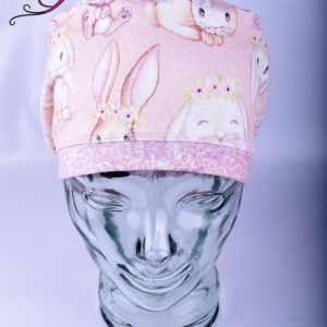 Full Coverage Sweet Bunnies Scrub Cap