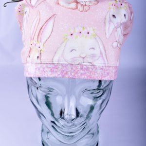 Full Coverage Sweet Bunnies Scrub Cap