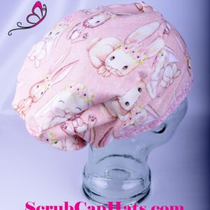 Full Coverage Sweet Bunnies Scrub Cap