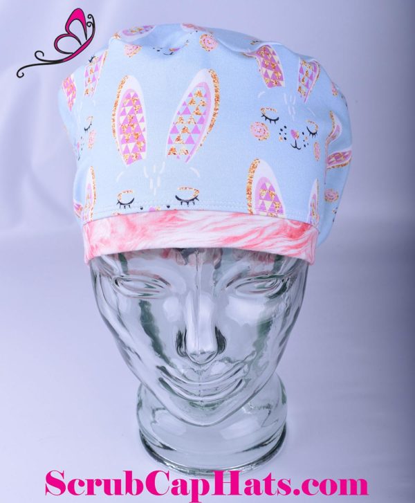 Full Coverage Bunny Ears Scrub Cap