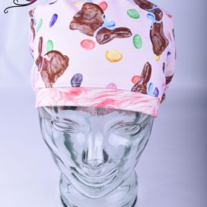 Stretchy-Full-Coverage-Scrub-Cap-Chocolate-Easter-Bunnies