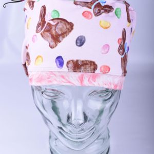 Stretchy-Full-Coverage-Scrub-Cap-Chocolate-Easter-Bunnies