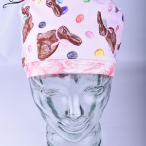 Stretchy-Full-Coverage-Scrub-Cap-Chocolate-Easter-Bunnies