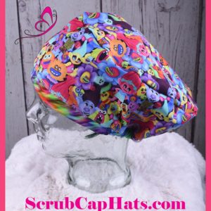 Stretchy-Full-Coverage-Scrub-Cap-Colorful-Trolls