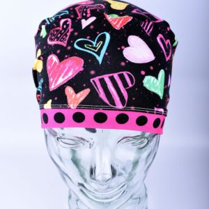 Stretchy-Full-Coverage-Scrub-Cap-Crayon-Hearts