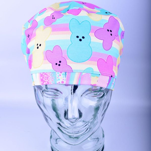 Stretchy-Full-Coverage-Scrub-Cap-Easter-Marshmallows