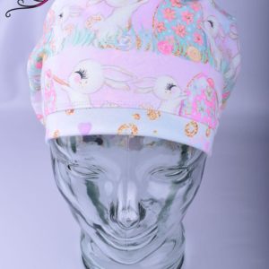 Stretchy-Full-Coverage-Scrub-Cap-Pastel-Easter-Bunnies