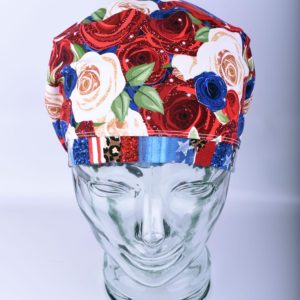 Stretchy-Full-Coverage-Scrub-Cap-Patriotic-Floral