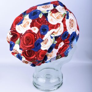 Stretchy-Full-Coverage-Scrub-Cap-Patriotic-Floral