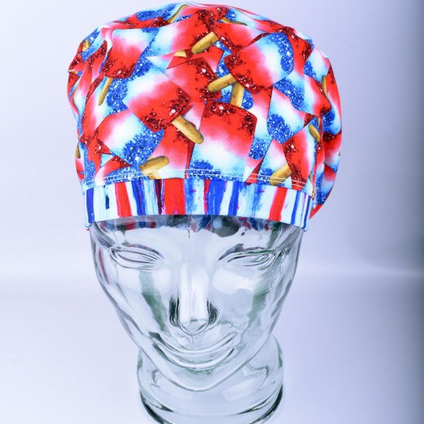 Stretchy-Full-Coverage-Scrub-Cap-Patriotic-Glitter-Popsicles