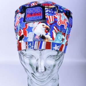 Stretchy-Full-Coverage-Scrub-Cap-Patriotic-Independence-Day