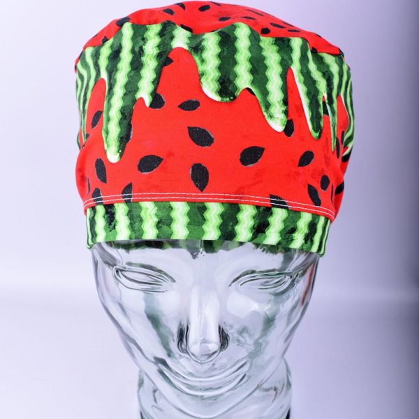 Stretchy-Full-Coverage-Scrub-Cap-Watermelon-Drip