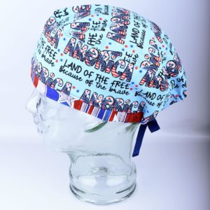 Stretchy-Tie-Back-Scrub-Cap-Patriotic-America