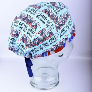 Stretchy-Tie-Back-Scrub-Cap-Patriotic-America