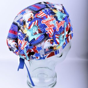 Stretchy-Tie-Back-Scrub-Cap-Patriotic-Independence-Day