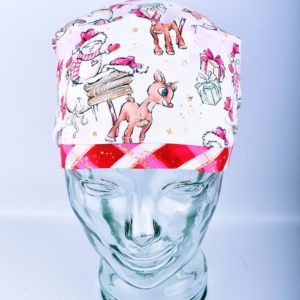 Stretchy-Full-Coverage-Scrub-Cap-Pink-Snowgirl