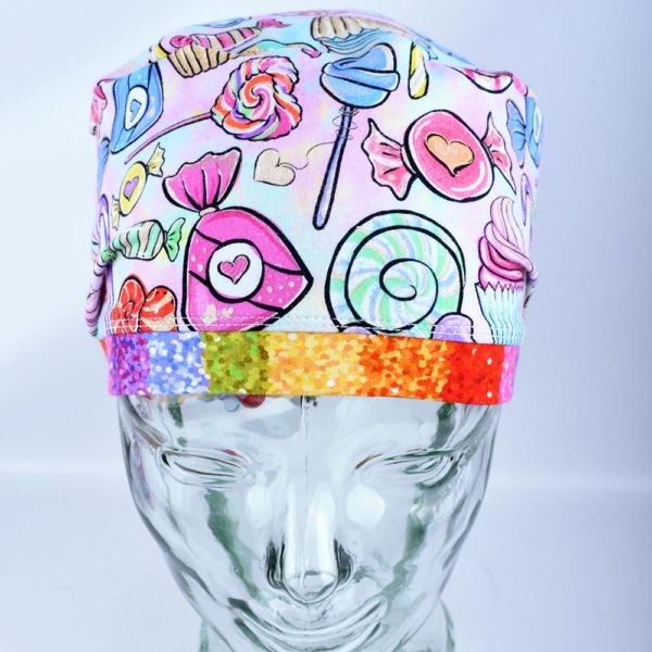 Stretchy-Full-Coverage-Scrub-Cap-Colorful-Candy