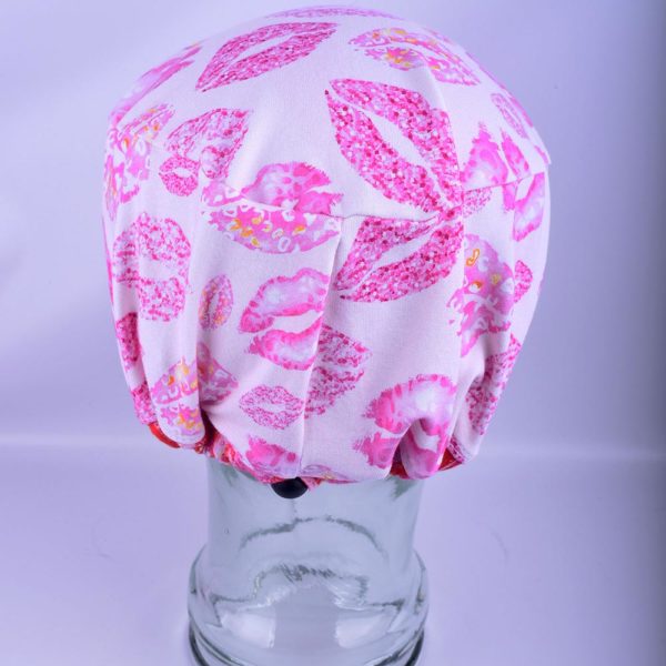 Stretchy-Full-Coverage-Scrub-Cap-Pink-Kisses