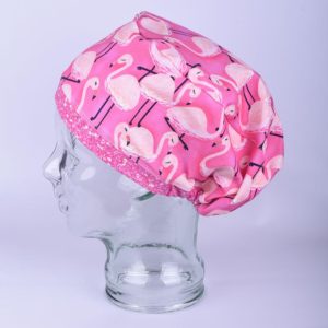 Stretchy-Full-Coverage-Scrub-Cap-Pink-Flamingo