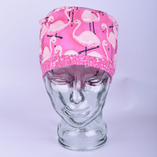 Stretchy-Full-Coverage-Scrub-Cap-Pink-Flamingo