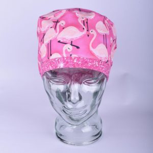 Stretchy-Full-Coverage-Scrub-Cap-Pink-Flamingo