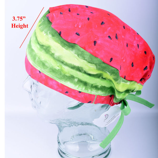 Stretchy-Tie-Back-Scrub-Cap-Watermelon-001