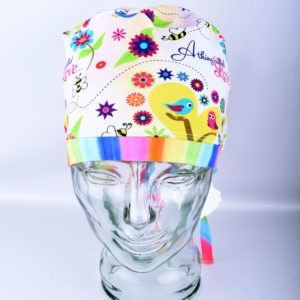 Stretchy-Tall-Crown-Tie-Back-Scrub-Cap-Spring-Love